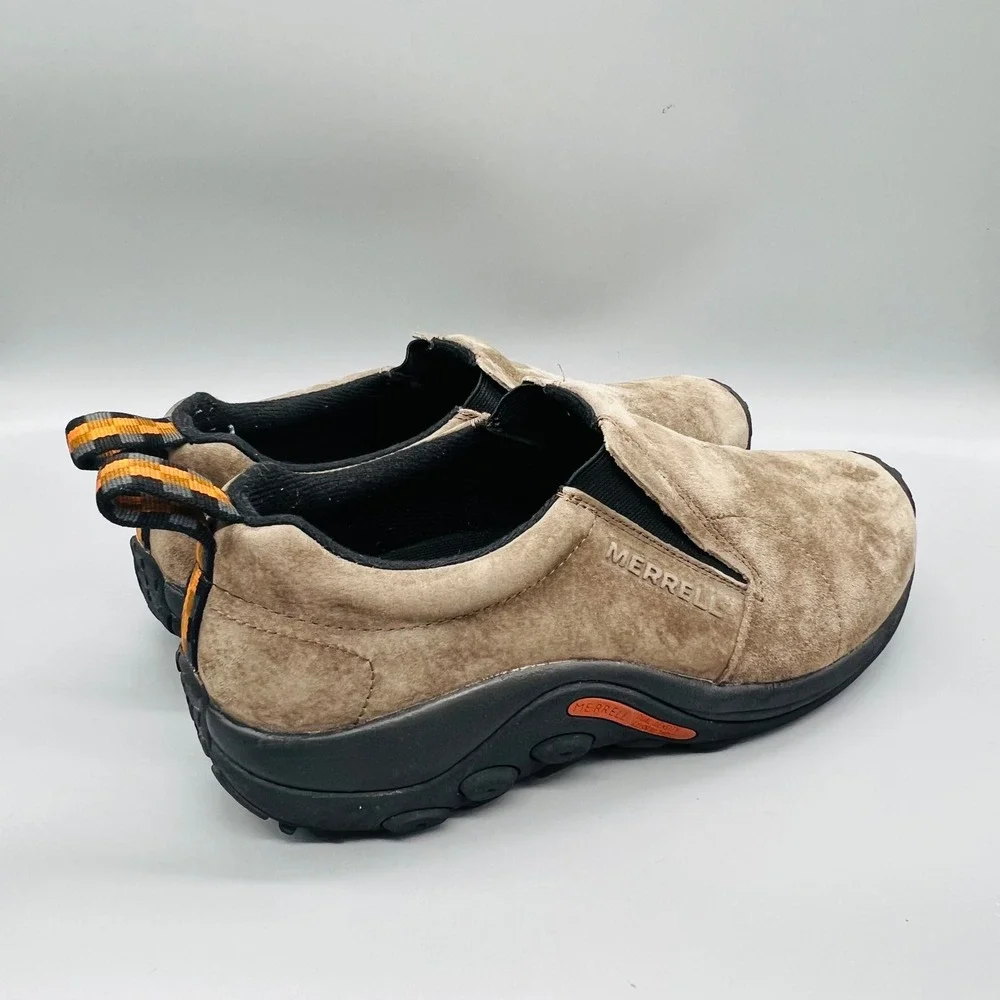 Merrell Jungle Moc Mens 10.5 Brown Suede Slip On Casual Hiking Gorpcore Shoes